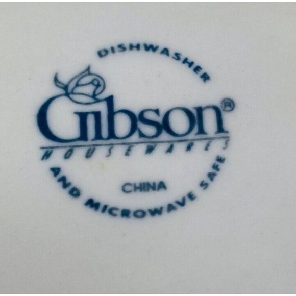 Gibson FOUR SEASONS All White Embossed Fruit Floral Rim Coupe Soup Bowl Set of 4 - Picture 10 of 16